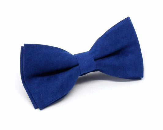 Pajarita azul eléctrico de tela suave, complemento elegante y original para hombre y niño