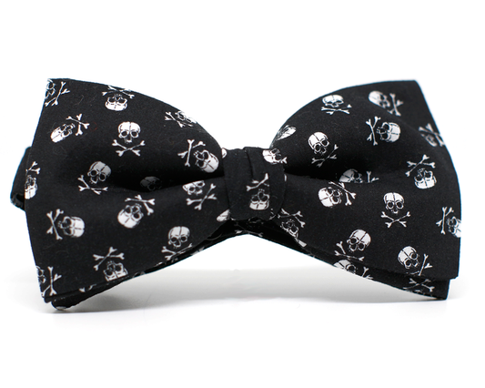 Pajarita Calaveritas Negra