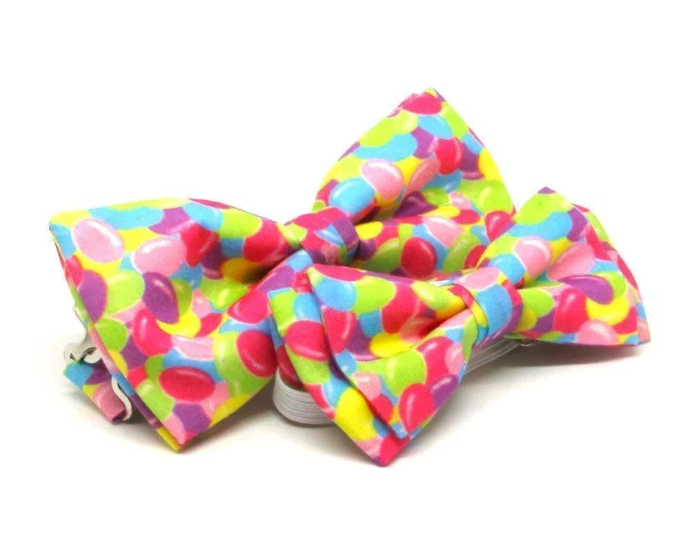 Pajaritas originales con estampado colorido de gominolas para hombre y niño hechas a mano