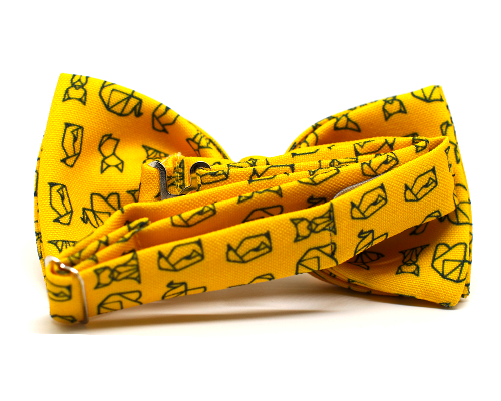 Pajarita Mostaza Origami