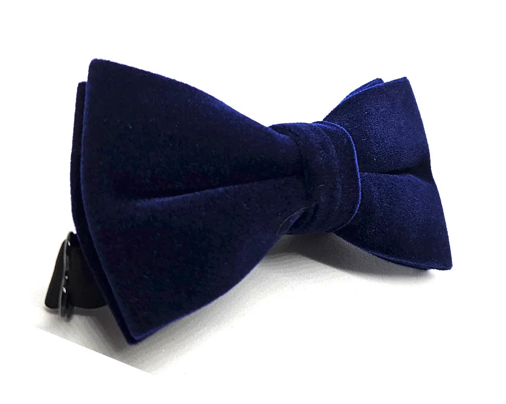 Pajarita Terciopelo Azul Oscuro