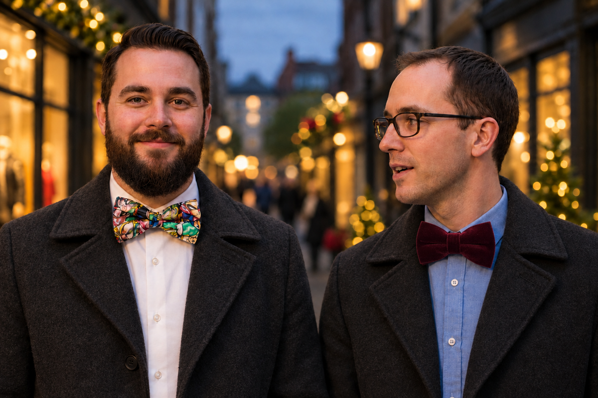 Halloween preview with dark red velvet bowtie
