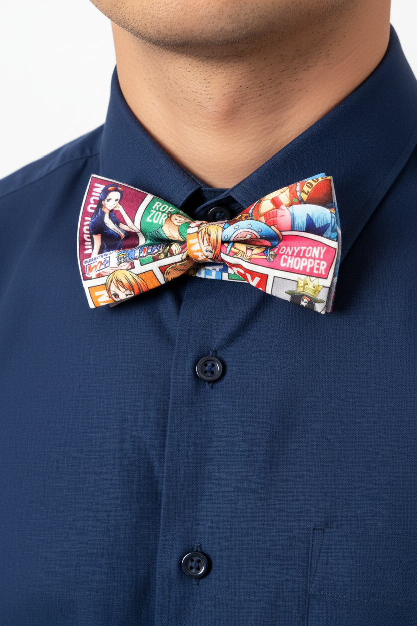Pajarita One Piece - camisa azul marino